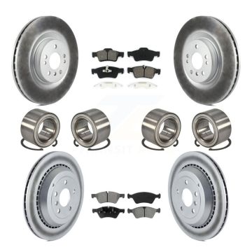 Front Rear Bearing Coated Disc Brake Rotor & Pad Kit (10Pc) For Mercedes-Benz ML350 ML550 KBB-108282