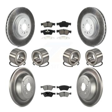 Front Rear Bearings Coated Disc Brake Rotors And Pads Kit (10Pc) For Mercedes-Benz ML320 KBB-108283