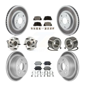 Front Rear Hub Bearing Coated Brake Rotor And Pad Kit (10Pc) For Toyota Camry Lexus ES300 KBB-108393