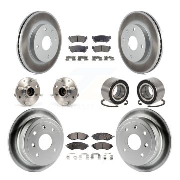 Front Rear Hub Bearing Coat Brake Rotor Pad Kit (10Pc) For Chevrolet Optra Suzuki Forenza KBB-108397