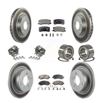 Front Rear Hub Bearing Coated Brake Rotor And Pad Kit (10Pc) For Mitsubishi Outlander RVR KBB-108459