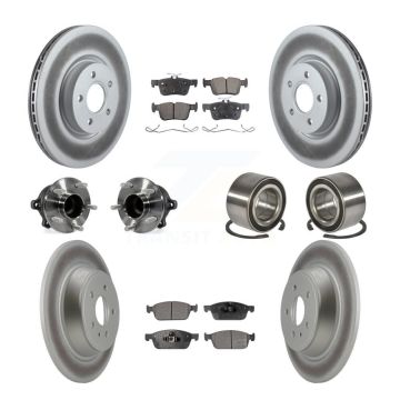 Front Rear Hub Bearing Coated Disc Brake Rotor Pad Kit (10Pc) For Ford Escape Lincoln MKC KBB-108566