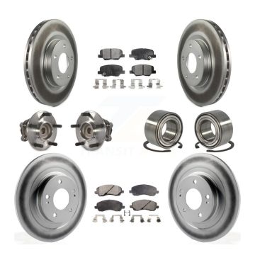 Front Rear Hub Bearing Coat Brake Rotor Pad Kit (10Pc) For Mitsubishi RVR Outlander Sport KBB-108593