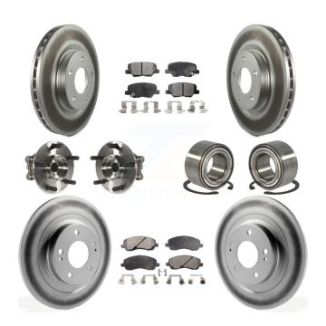 Front Rear Hub Bearing Coat Brake Rotor Pad Kit (10Pc) For Mitsubishi RVR Outlander Sport KBB-108594