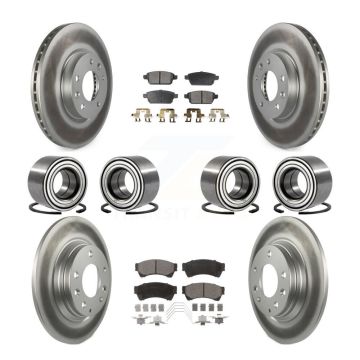Front Rear Bearing Coated Brake Rotor Pads Kit (10Pc) For Ford Fusion Lincoln MKZ Mercury KBB-108602