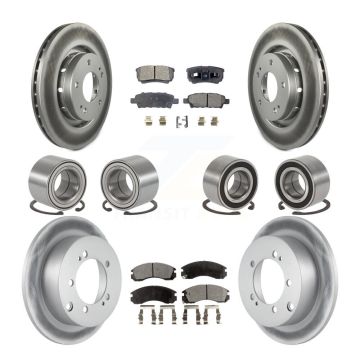 Front Rear Bearing Coat Brake Rotor Pad Kit (10Pc) For 2005-2006 Mitsubishi Outlander AWD KBB-108632
