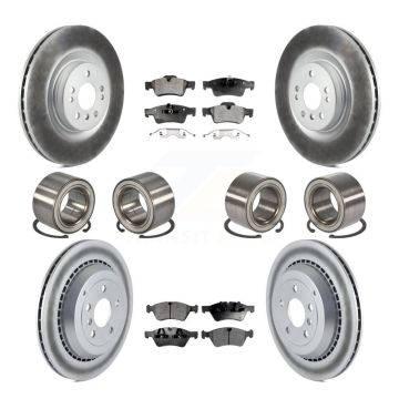 Front Rear Bearing Coated Brake Rotor Pads Kit (10Pc) For Mercedes-Benz GL350 GL320 GL450 KBB-108639