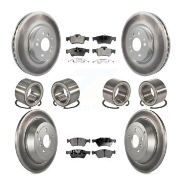 Front Rear Bearing Coated Brake Rotor & Pads Kit (10Pc) For 2010-2011 Mercedes-Benz ML450 KBB-108640