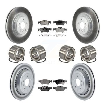 Front Rear Bearing Coated Disc Brake Rotor & Pad Kit (10Pc) For Mercedes-Benz ML350 ML550 KBB-108641