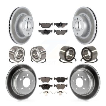Front Rear Bearing Coated Disc Brake Rotor And Ceramic Pad Kit (10Pc) For BMW 328xi 325xi KBB-108645