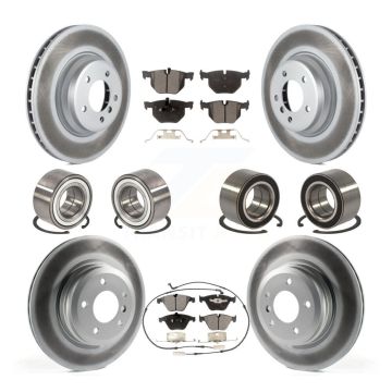 Front Rear Bearing Coated Disc Brake Rotors And Pads Kit (10Pc) For BMW 335i xDrive 335xi KBB-108647