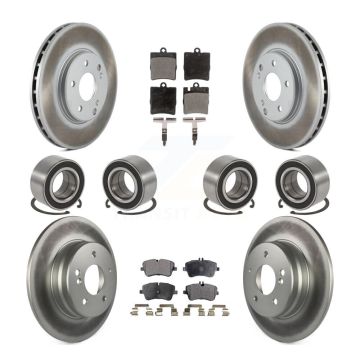 Front Rear Bearing Coat Brake Rotor Pads Kit (10Pc) For Mercedes-Benz C280 C240 C320 C350 KBB-108657