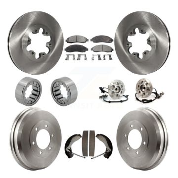 Front Rear Hub Bearing Brake Rotor Pads Shoe Kit (10Pc) For Chevrolet Colorado GMC Canyon KBB-108732