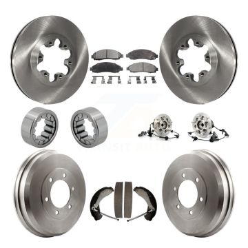 Front Rear Hub Bearing Brake Rotor Pads Shoe Kit (10Pc) For Chevrolet Colorado GMC Canyon KBB-108736