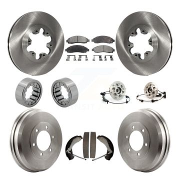 Front Rear Hub Bearing Brake Rotor Pads Shoe Kit (10Pc) For Chevrolet Colorado GMC Canyon KBB-108740
