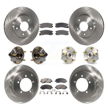 Front Rear Hub Bearings Disc Brake Rotors And Pads Kit (10Pc) For Mitsubishi Eclipse KBB-108803