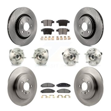 Front Rear Hub Bearing Brake Rotor Pads Kit (10Pc) For Ford Five Hundred Freestyle Taurus KBB-108821