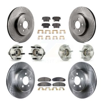 Front Rear Hub Bearing Brake Rotor & Pad Kit (10Pc) For Chrysler 300 Dodge Charger Magnum KBB-108823