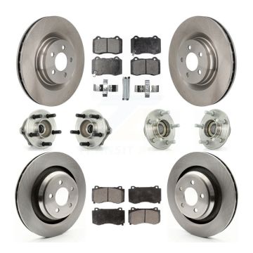 Front Rear Hub Bearing Brake Rotor & Pad Kit (10Pc) For Chrysler 300 Dodge Charger Magnum KBB-108825