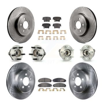 Front Rear Hub Bearing Brake Rotor & Pad Kit (10Pc) For Chrysler 300 Dodge Charger Magnum KBB-108828
