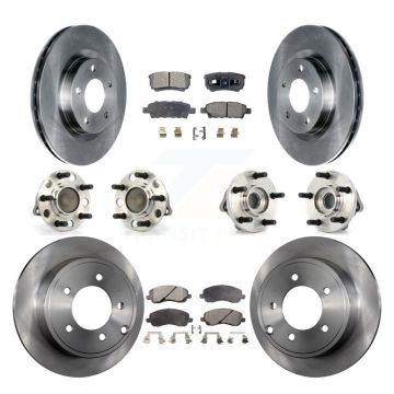Front Rear Hub Bearing Brake Rotor Pads Kit (10Pc) For Chrysler Dodge Sebring Avenger 200 KBB-108870