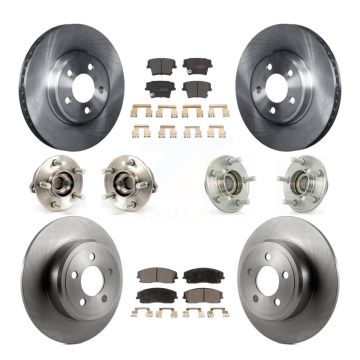 Front Rear Hub Bearing Disc Brake Rotor And Pad Kit (10Pc) For Dodge Chrysler 300 Charger KBB-108914