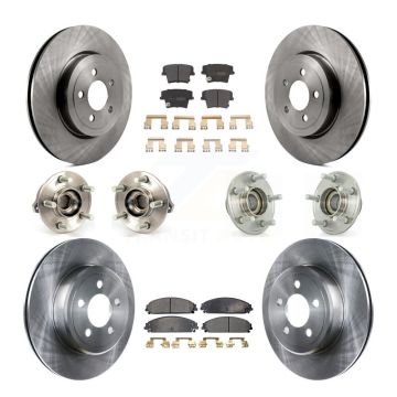 Front Rear Hub Bearing Disc Brake Rotor Pads Kit (10Pc) For Chrysler 300 Dodge Challenger KBB-108915