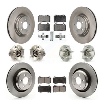 Front Rear Hub Bearing Disc Brake Rotor And Pad Kit (10Pc) For Dodge Chrysler 300 Charger KBB-108917