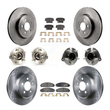 Front Rear Hub Bearing Disc Brake Rotor Pads Kit (10Pc) For Chrysler 300 Dodge Challenger KBB-108922