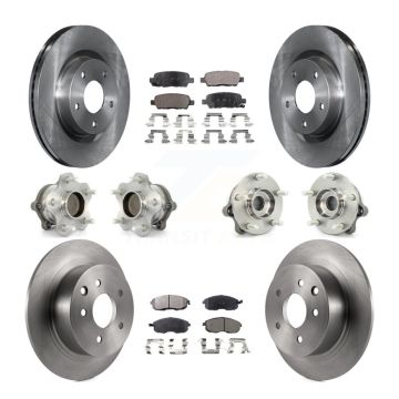 Front Rear Hub Bearings Assembly Disc Brake Rotors And Pads Kit (10Pc) For Nissan Altima KBB-108951
