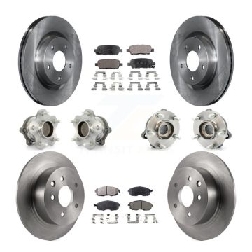 Front Rear Hub Bearings Assembly Disc Brake Rotors And Pads Kit (10Pc) For Nissan Altima KBB-108953