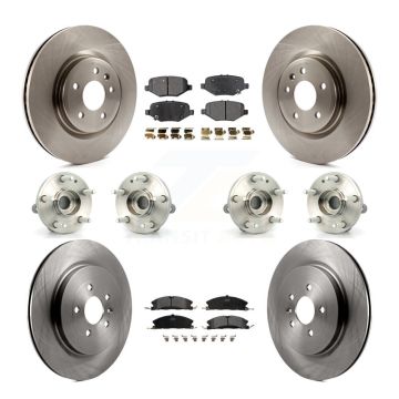 Front Rear Hub Bearing Disc Brake Rotors And Pads Kit (10Pc) For 2013 Ford Explorer Sport KBB-108994