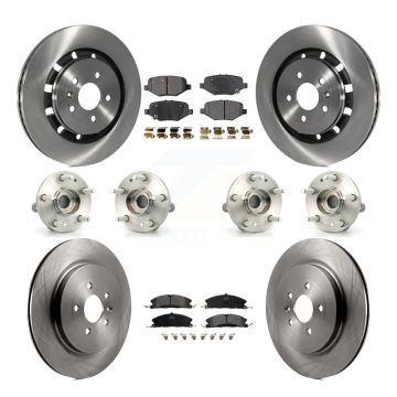 Front Rear Hub Bearings Assembly Disc Brake Rotors And Pads Kit (10Pc) For Ford Explorer KBB-108997