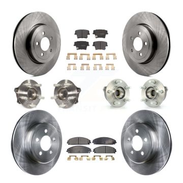 Front Rear Hub Bearing Disc Brake Rotor And Pad Kit (10Pc) For Dodge Charger Chrysler 300 KBB-109046