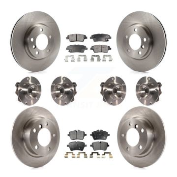 Front Rear Hub Bearing Disc Brake Rotor Pad Kit (10Pc) For Mini Cooper Countryman Paceman KBB-109054