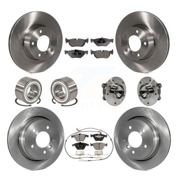 Front Rear Hub Bearings Assembly Disc Brake Rotors And Pads Shoes Kit (10Pc) For BMW 328i KBB-109167
