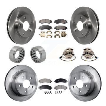 Front Rear Hub Bearing Brake Rotor Pad Shoe Kit (10Pc) For Chevrolet GMC Blazer S10 Jimmy KBB-109171