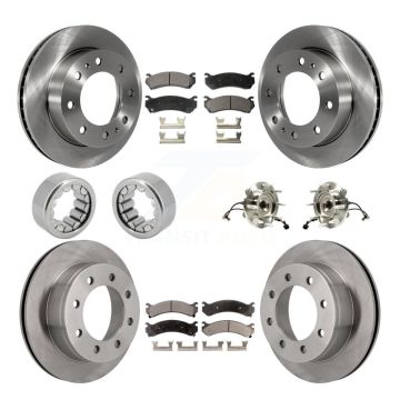 Front Rear Hub Bearing Brake Rotor Pad Shoe Kit (10Pc) For Chevrolet Silverado 2500 HD XL KBB-109311