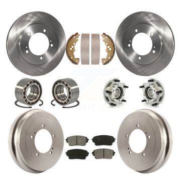 Front Rear Hub Bearing Assembly Disc Brake Rotor And Pads Shoe Kit (10Pc) For Suzuki XL-7 KBB-109356