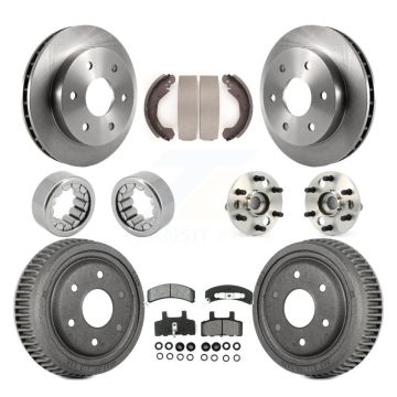 Front Rear Hub Bearing Brake Rotor Pad Shoe Kit (10Pc) For 1992-1994 Chevrolet Blazer 4WD KBB-109416