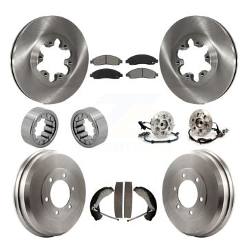 Front Rear Hub Bearing Brake Rotor Pads Shoe Kit (10Pc) For Chevrolet Colorado GMC Canyon KBB-109435