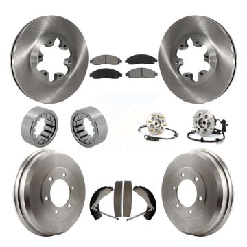 Front Rear Hub Bearing Brake Rotor Pads Shoe Kit (10Pc) For Chevrolet Colorado GMC Canyon KBB-109437