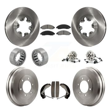 Front Rear Hub Bearing Brake Rotor Pads Shoe Kit (10Pc) For Chevrolet Colorado GMC Canyon KBB-109439