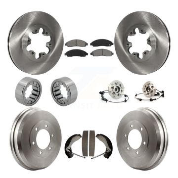 Front Rear Hub Bearing Brake Rotor Pads Shoe Kit (10Pc) For Chevrolet Colorado GMC Canyon KBB-109443