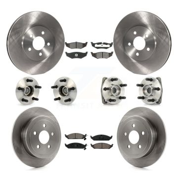 Front Rear Hub Bearing Disc Brake Rotor Pads Kit (10Pc) For Chrysler Cirrus Dodge Stratus KBB-109492