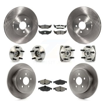 Front Rear Hub Bearing Disc Brake Rotor Pad Kit (10Pc) For Chrysler Sebring Dodge Stratus KBB-109493