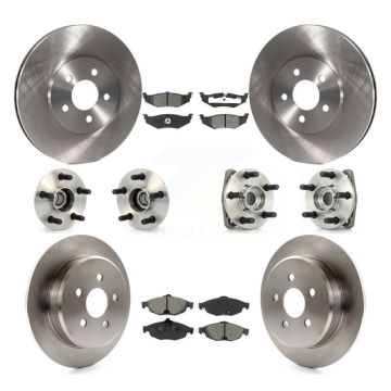 Front Rear Hub Bearing Disc Brake Rotor Pad Kit (10Pc) For Chrysler Sebring Dodge Stratus KBB-109494