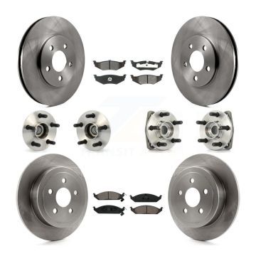 Front Rear Hub Bearing Disc Brake Rotor Pads Kit (10Pc) For Chrysler Sebring Cirrus Dodge KBB-109495