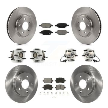Front Rear Hub Bearing Brake Rotor Pads Kit (10Pc) For Chevrolet Malibu Pontiac G6 Saturn KBB-109531