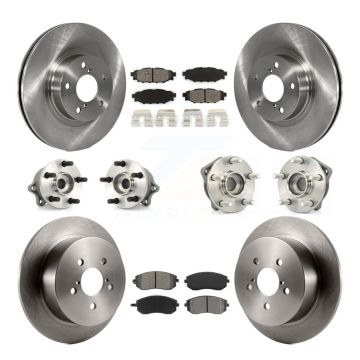 Front Rear Hub Bearing Disc Brake Rotor & Pad Kit (10Pc) For 2005 Subaru Legacy i/Limited KBB-109539